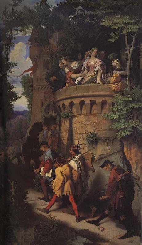 Moritz von Schwind The Rose,or The Artist-s Journey France oil painting art